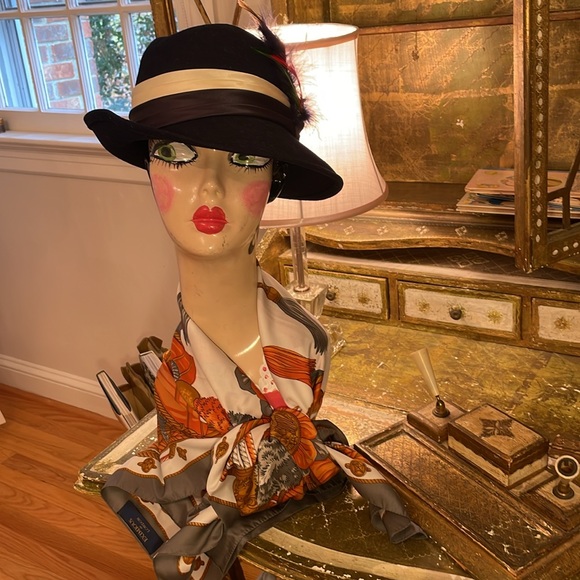 Vintage Doeskin felt 100% wool navy blue fedora hat - Picture 3 of 14